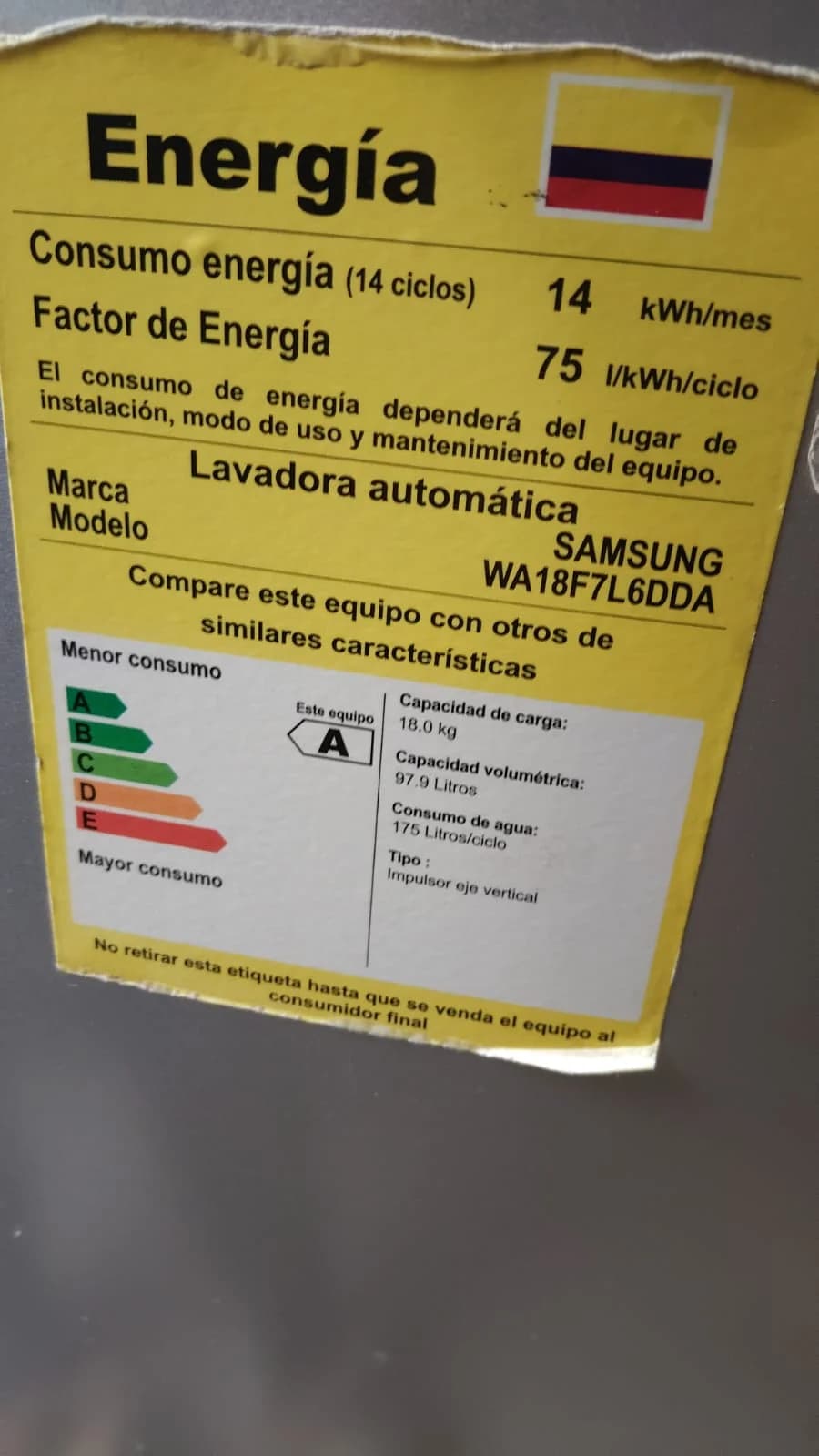 imagen de producto lavadora samsung