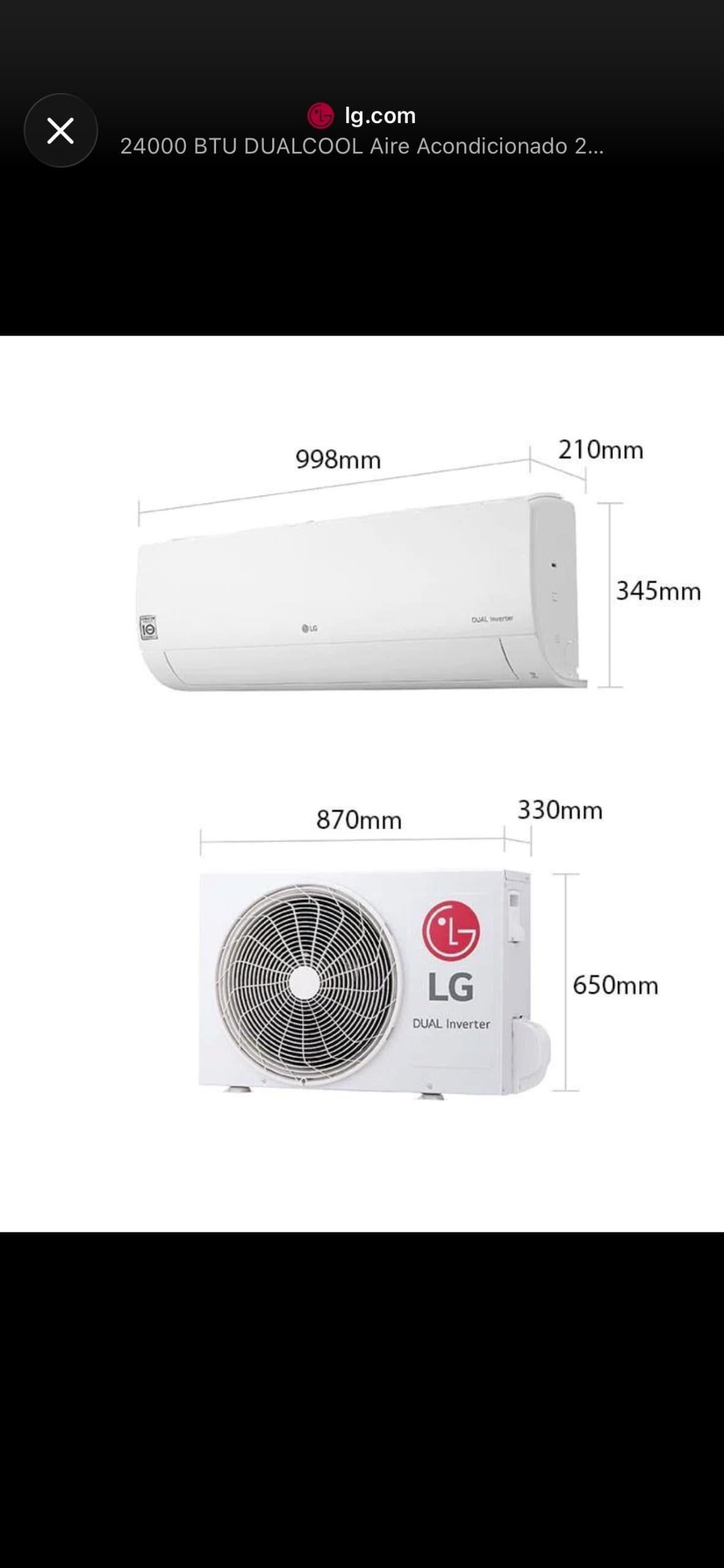 imagen de producto Aire acondicionado LG inverter