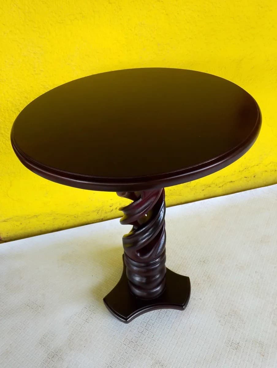 imagen de producto Mesa Auxiliar Italy Madera Cedro Redonda