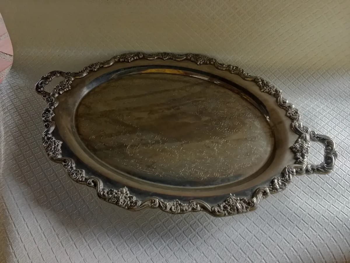 imagen de producto Bandeja Gigante Bronce Baño Plata 
