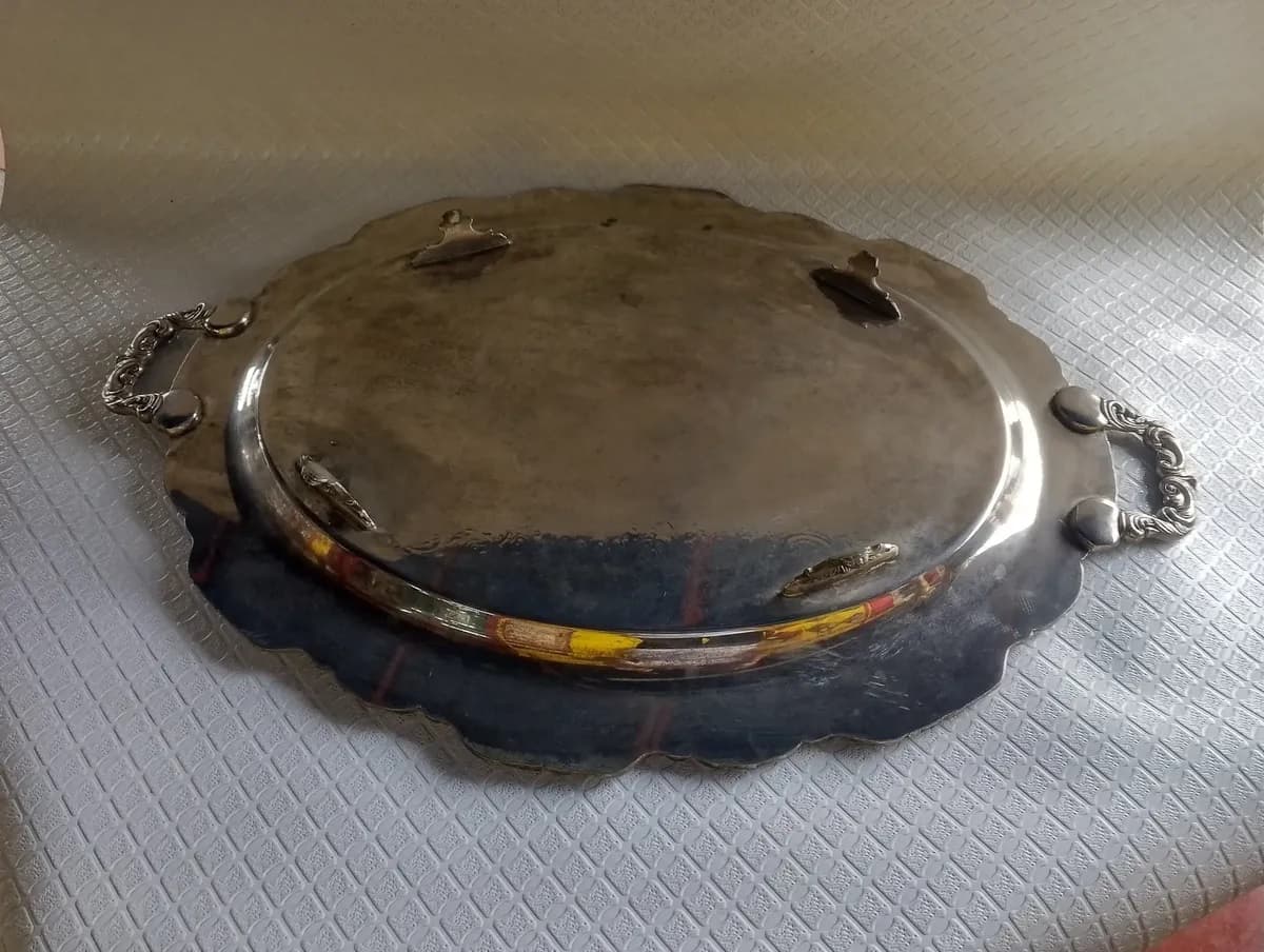 imagen de producto Bandeja Gigante Bronce Baño Plata 