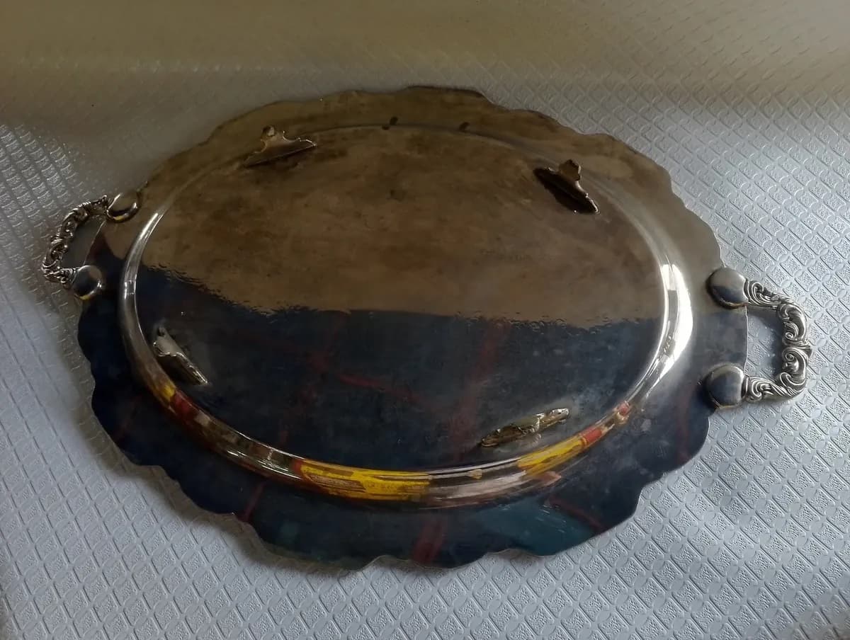 imagen de producto Bandeja Gigante Bronce Baño Plata 