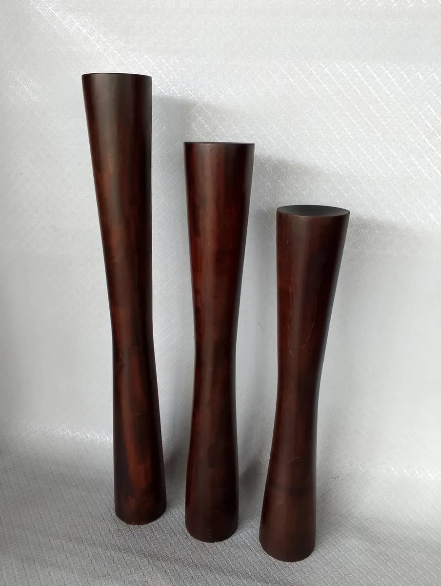 imagen de producto Juego De 3 Candelabros Pie Cedro Macizos