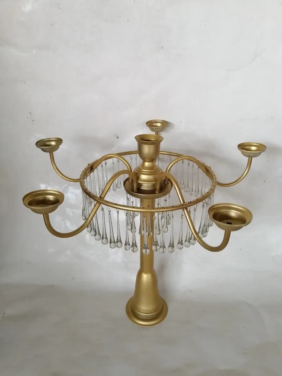 imagen de producto Candelabro Antiguo Antimonio Y Cristal