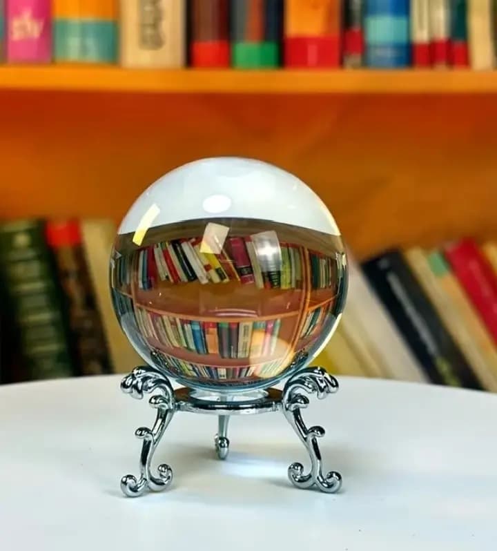 imagen de producto Bola De Cristal Antigua Mesa Con Base 
