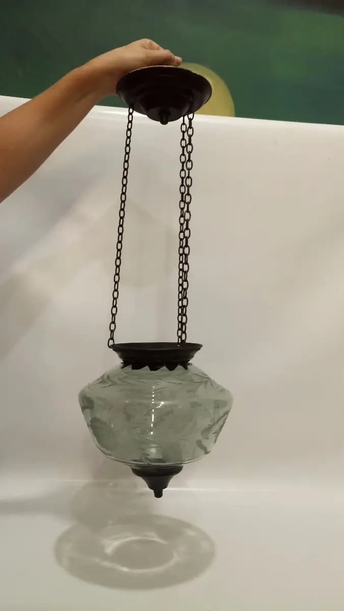 imagen de producto Candelabro Colgante Antiguo Cristal 
