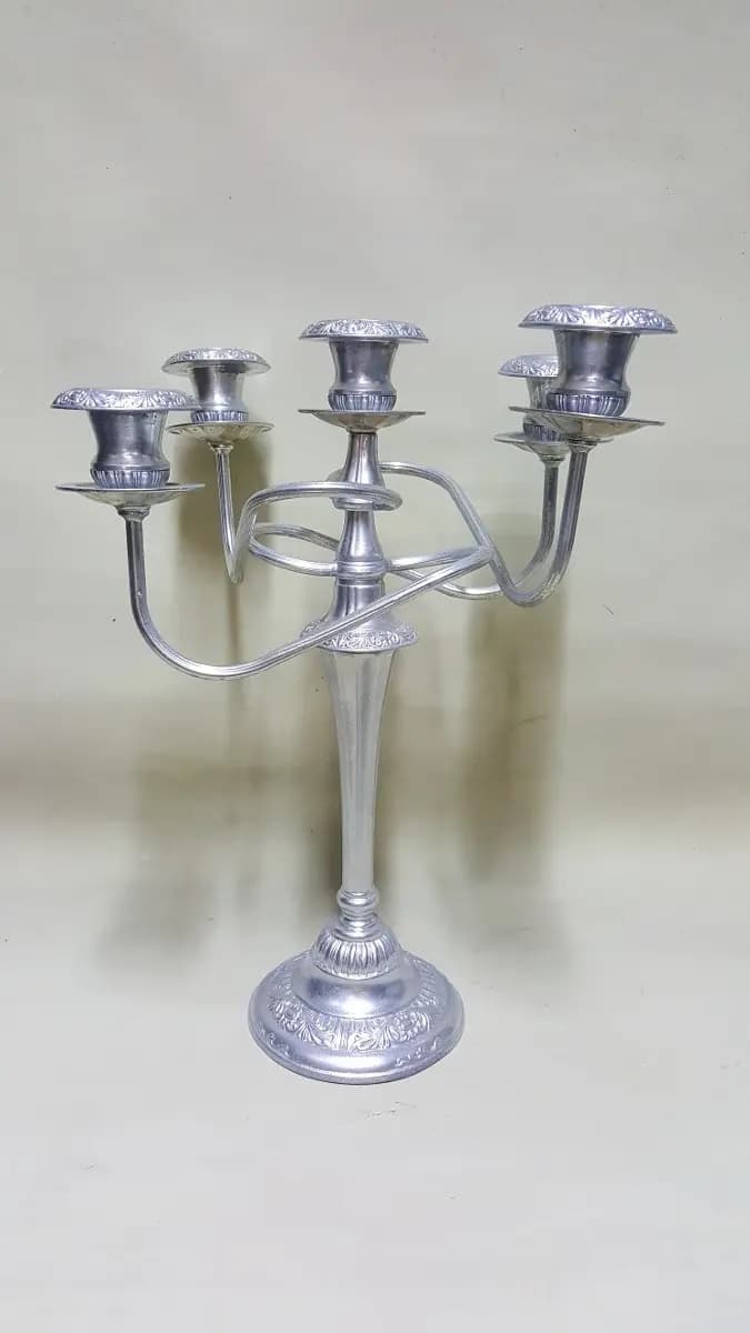 imagen de producto Candelabro Mesa Antiguo Italy Antimonio