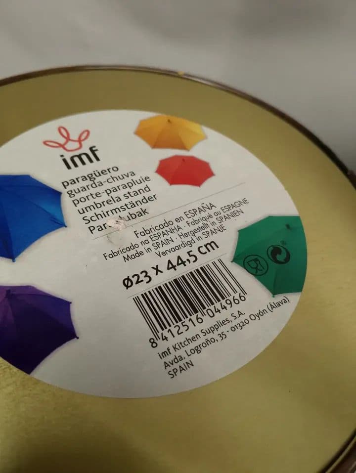imagen de producto PARAGÜERO ESPAÑOL ANTIGUO METAL PINTADO NINFAS