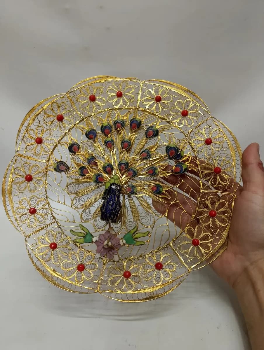 imagen de producto Plato Filigrana Esmaltado Cloisonne Pvo Real 