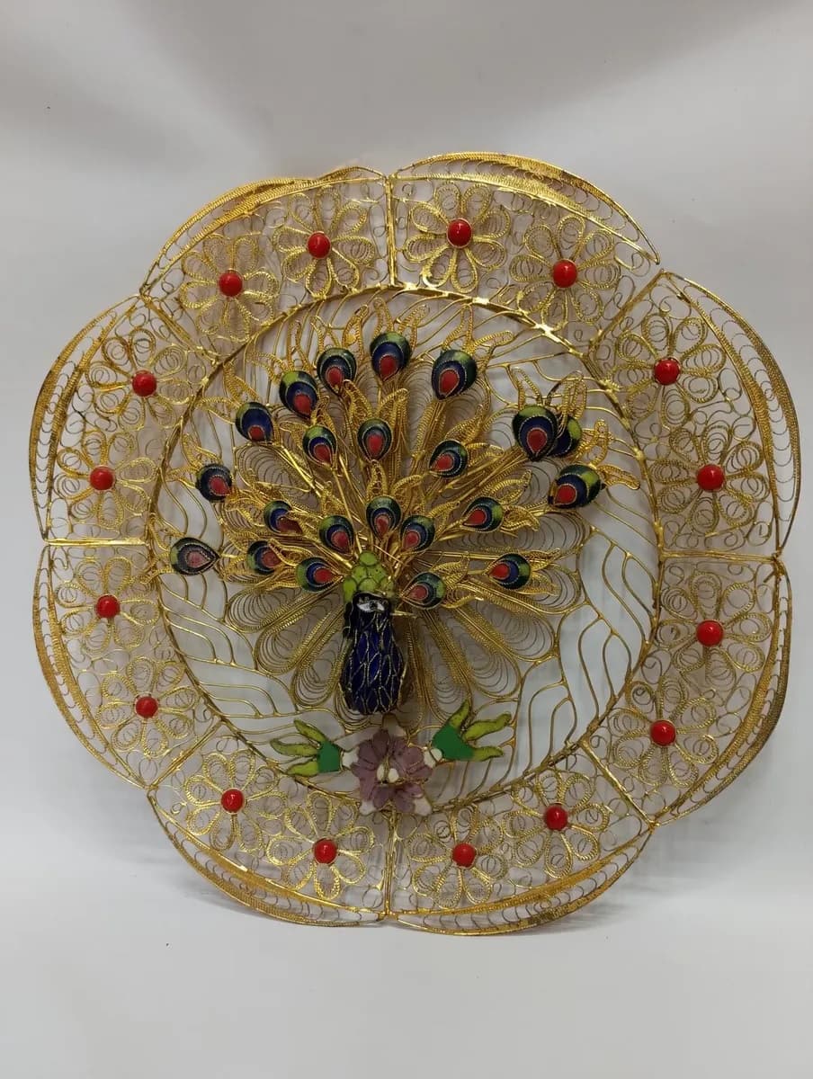 imagen de producto Plato Filigrana Esmaltado Cloisonne Pvo Real 