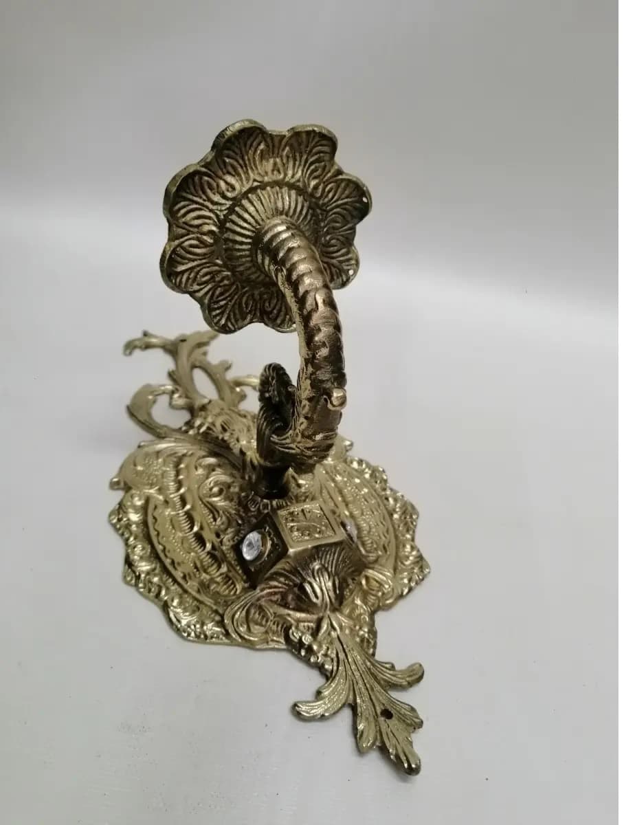 imagen de producto Candelabro Pared Antiguo Bronce Tallado 1950