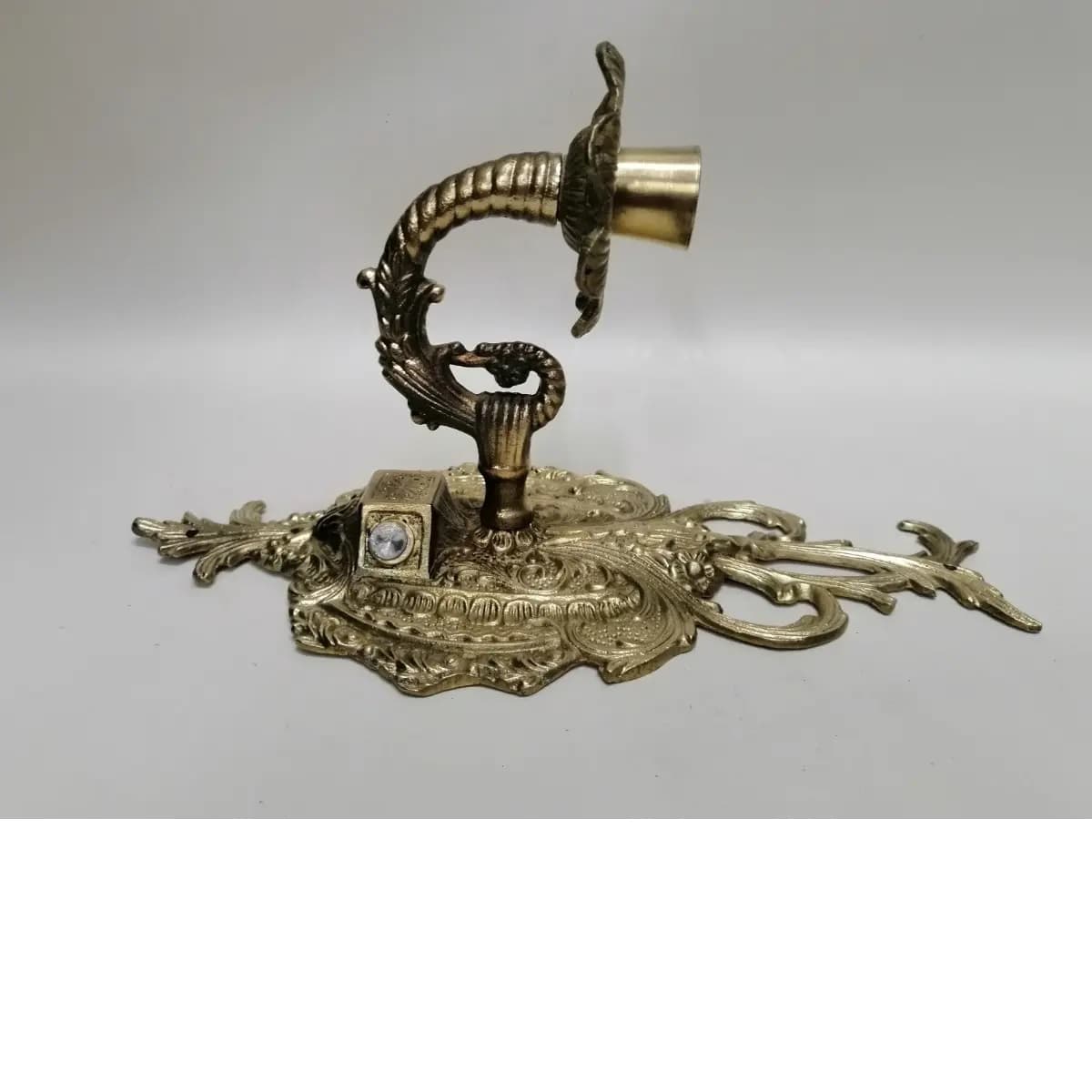 imagen de producto Candelabro Pared Antiguo Bronce Tallado 1950