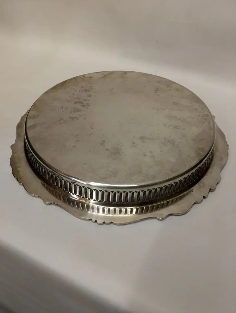 imagen de producto Bandeja Mesa Francesa Bronce Baño Plata 925 