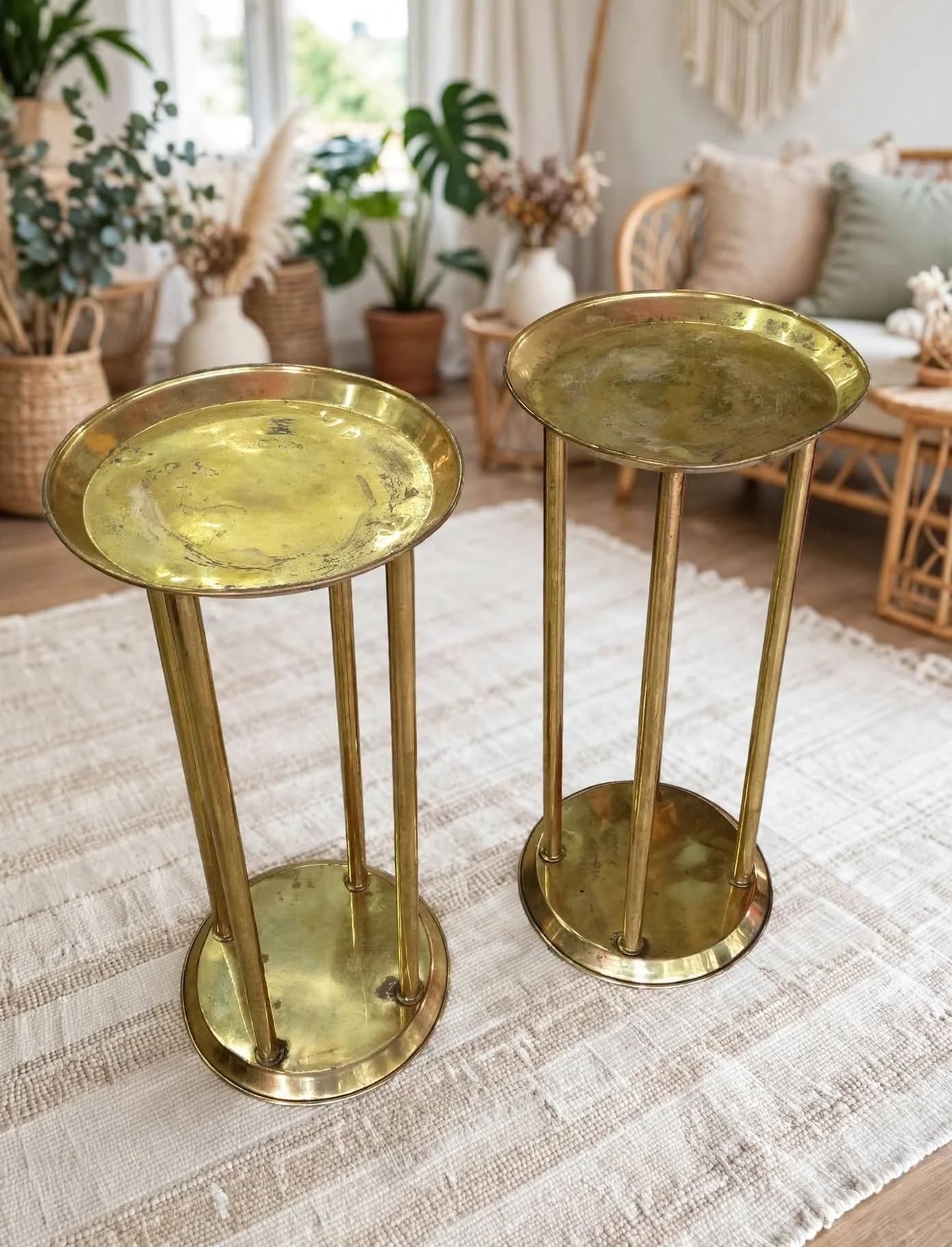imagen de producto MESA COLUMNA ANTIGUA EN BRONCE ITALY DECO 1950