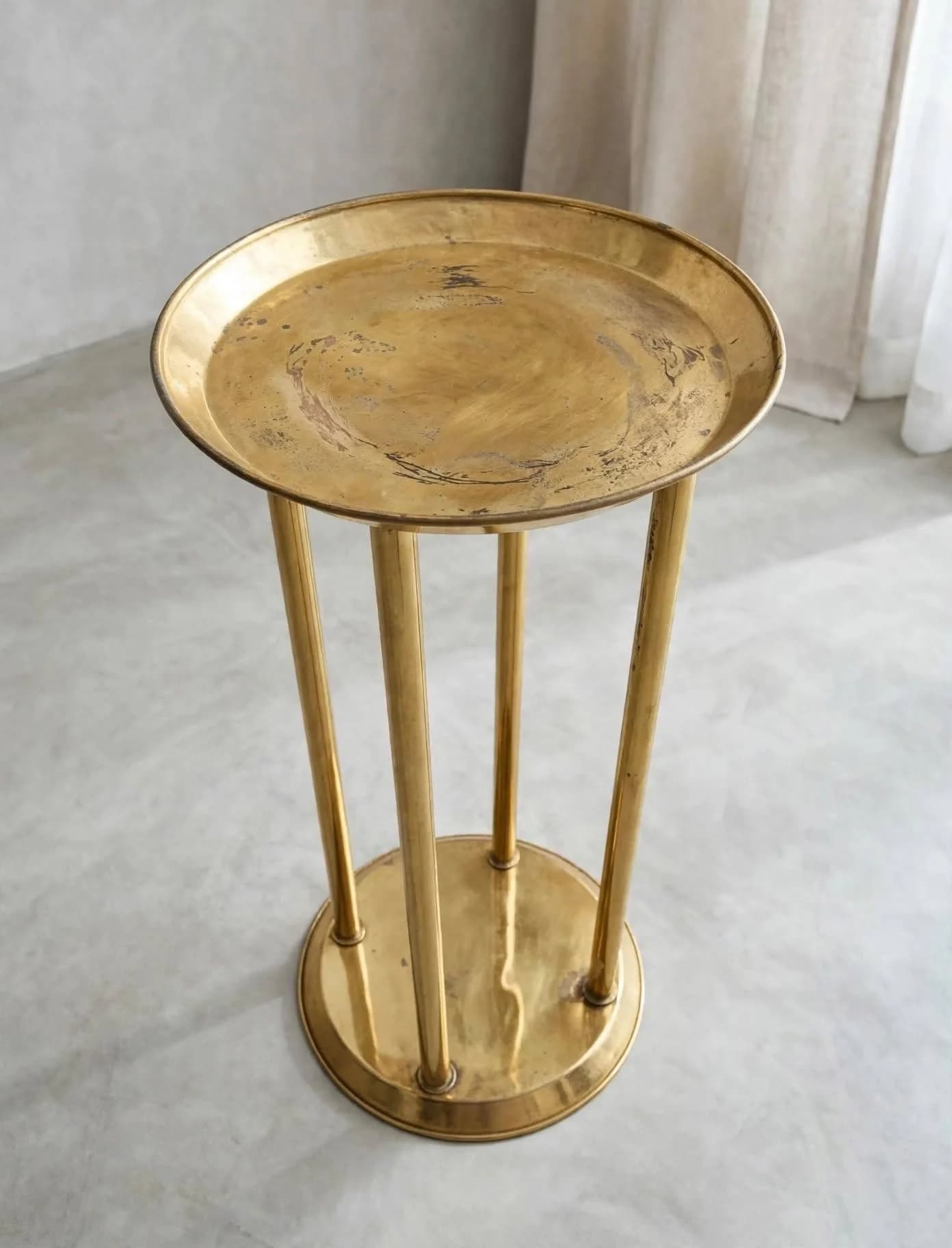 imagen de producto MESA COLUMNA ANTIGUA EN BRONCE ITALY DECO 1950