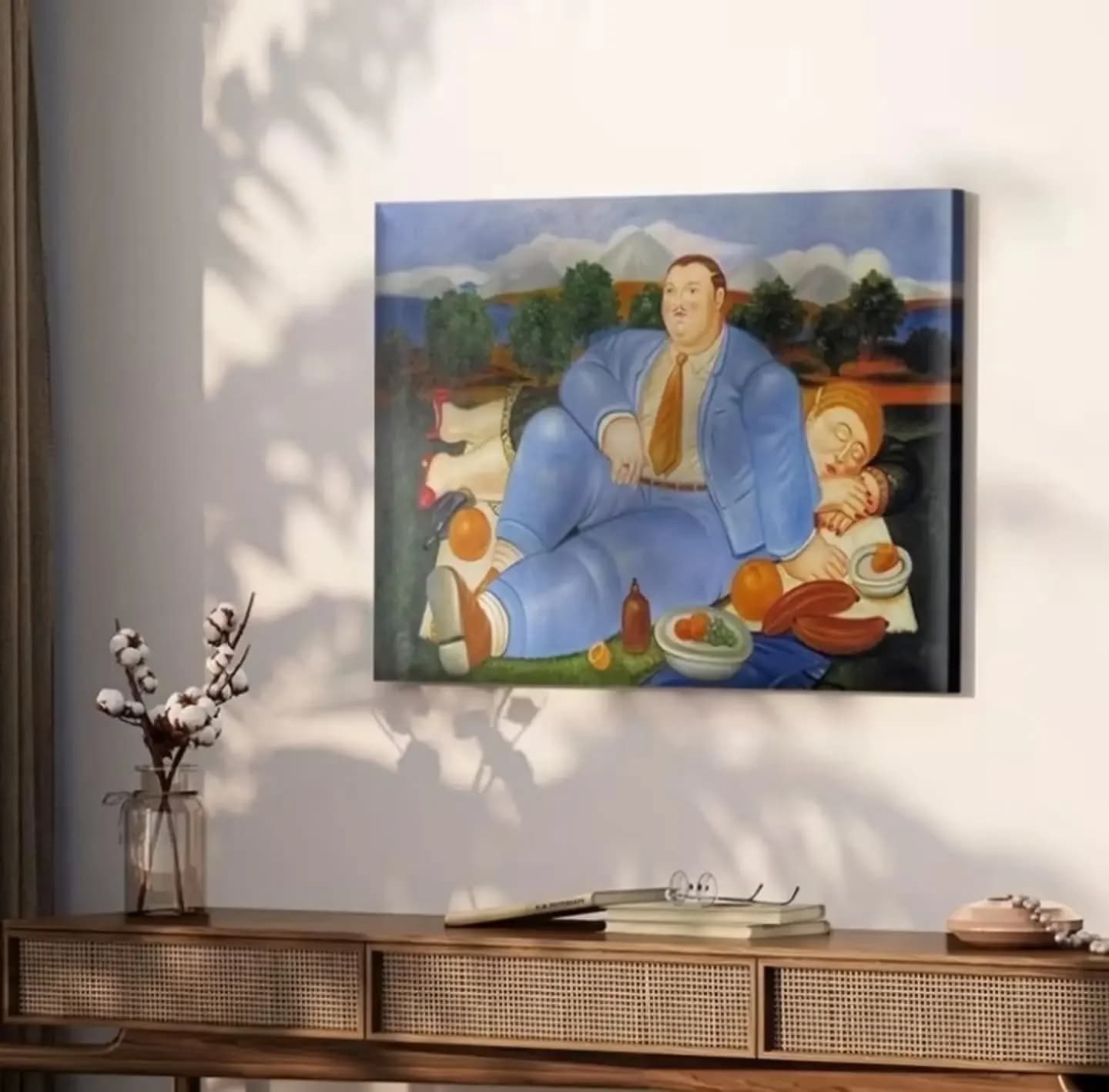 imagen de producto CUADRO ESTILO ANTIGUO LIENZOGRAFIA CENA BOTERO 