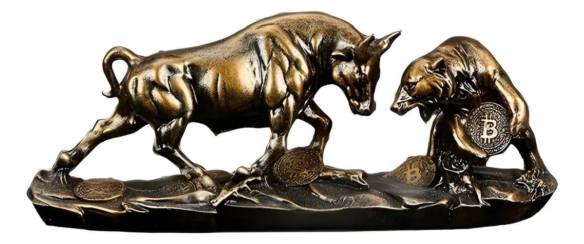 imagen de producto Escultura Italy Guerra Poder Toro Y Oso 