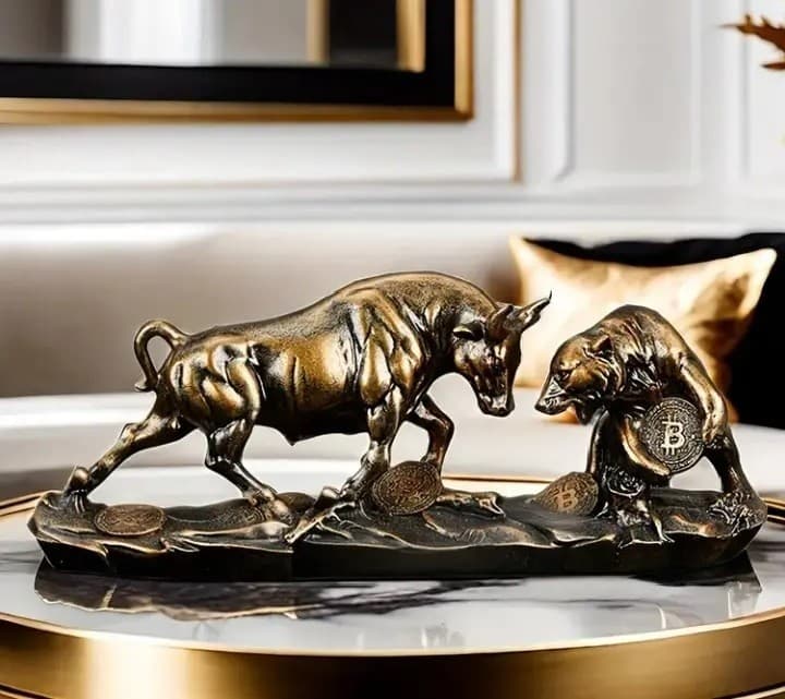 imagen de producto Escultura Italy Guerra Poder Toro Y Oso 