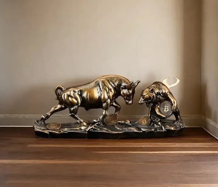 imagen de producto Escultura Italy Guerra Poder Toro Y Oso 
