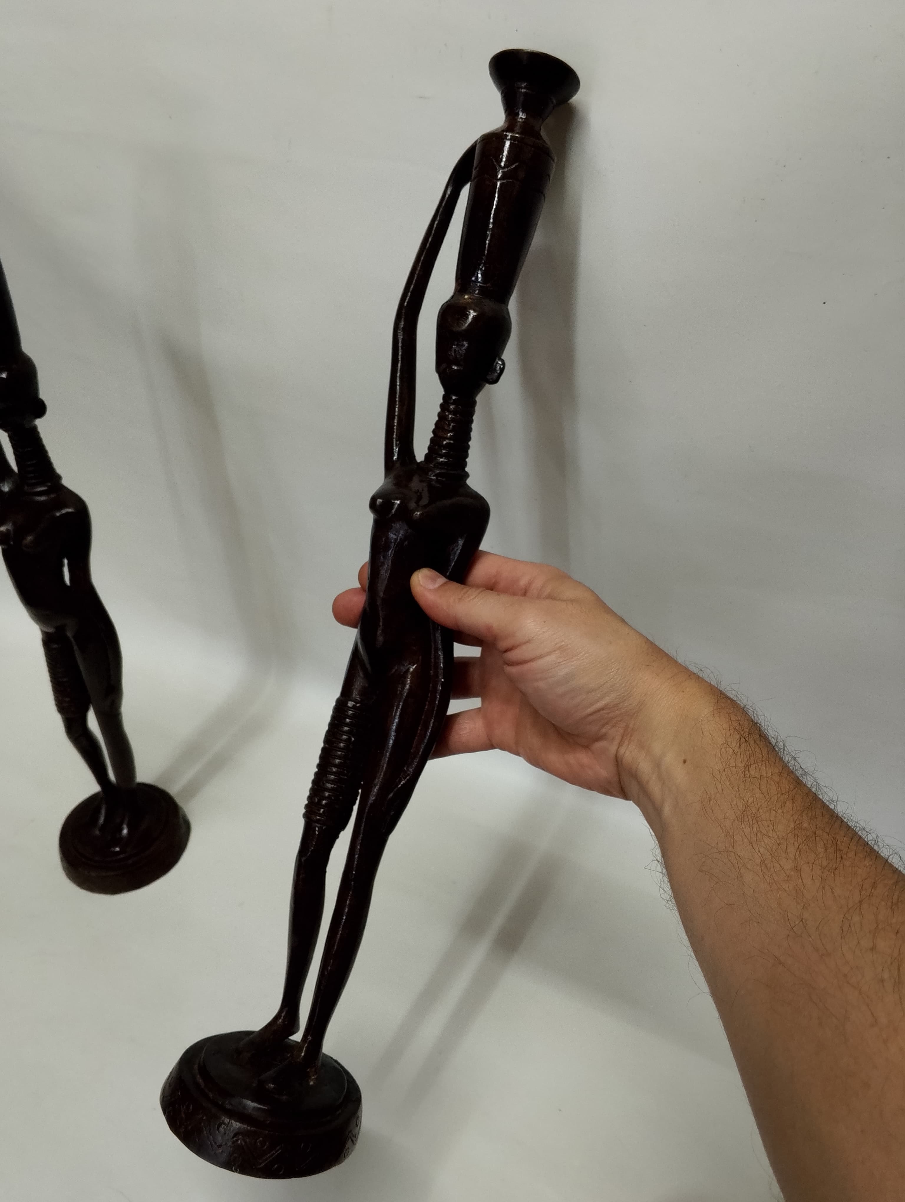 imagen de producto CANDELABRO MESA MUJER AFRICANA ANTIGUA 