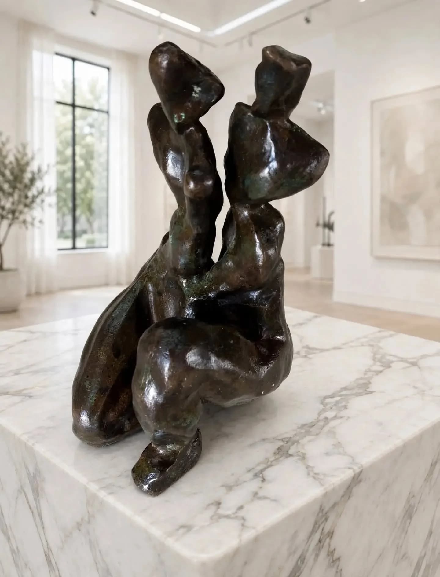 imagen de producto ESCULTURA EUROPEA ABSTRACTA PAREJA ENAMORADOS 