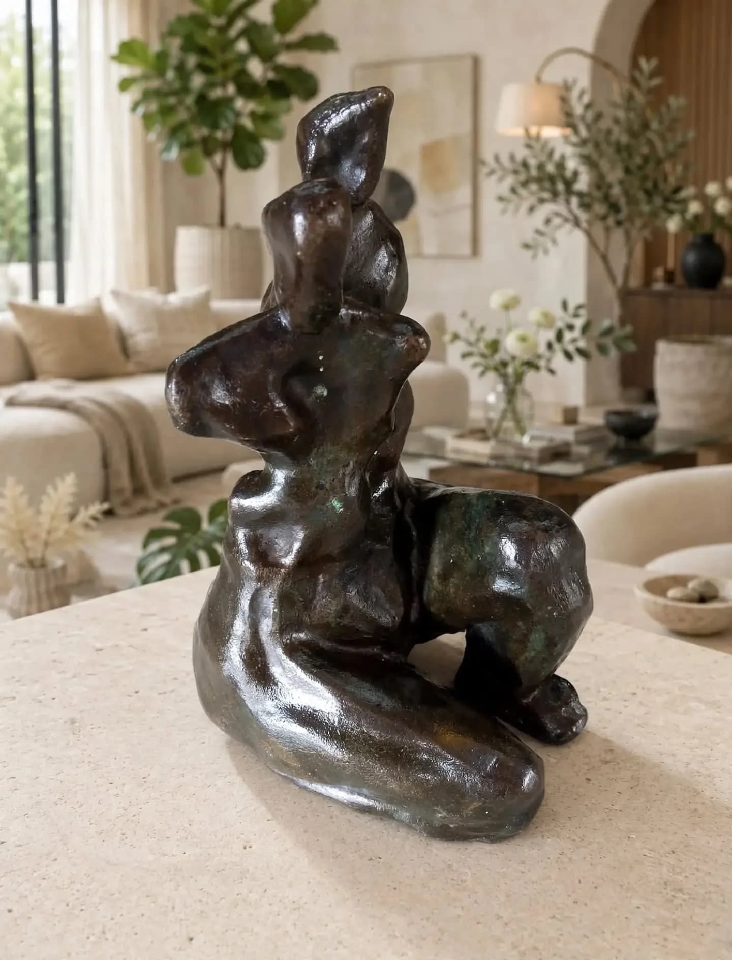 imagen de producto ESCULTURA EUROPEA ABSTRACTA PAREJA ENAMORADOS 