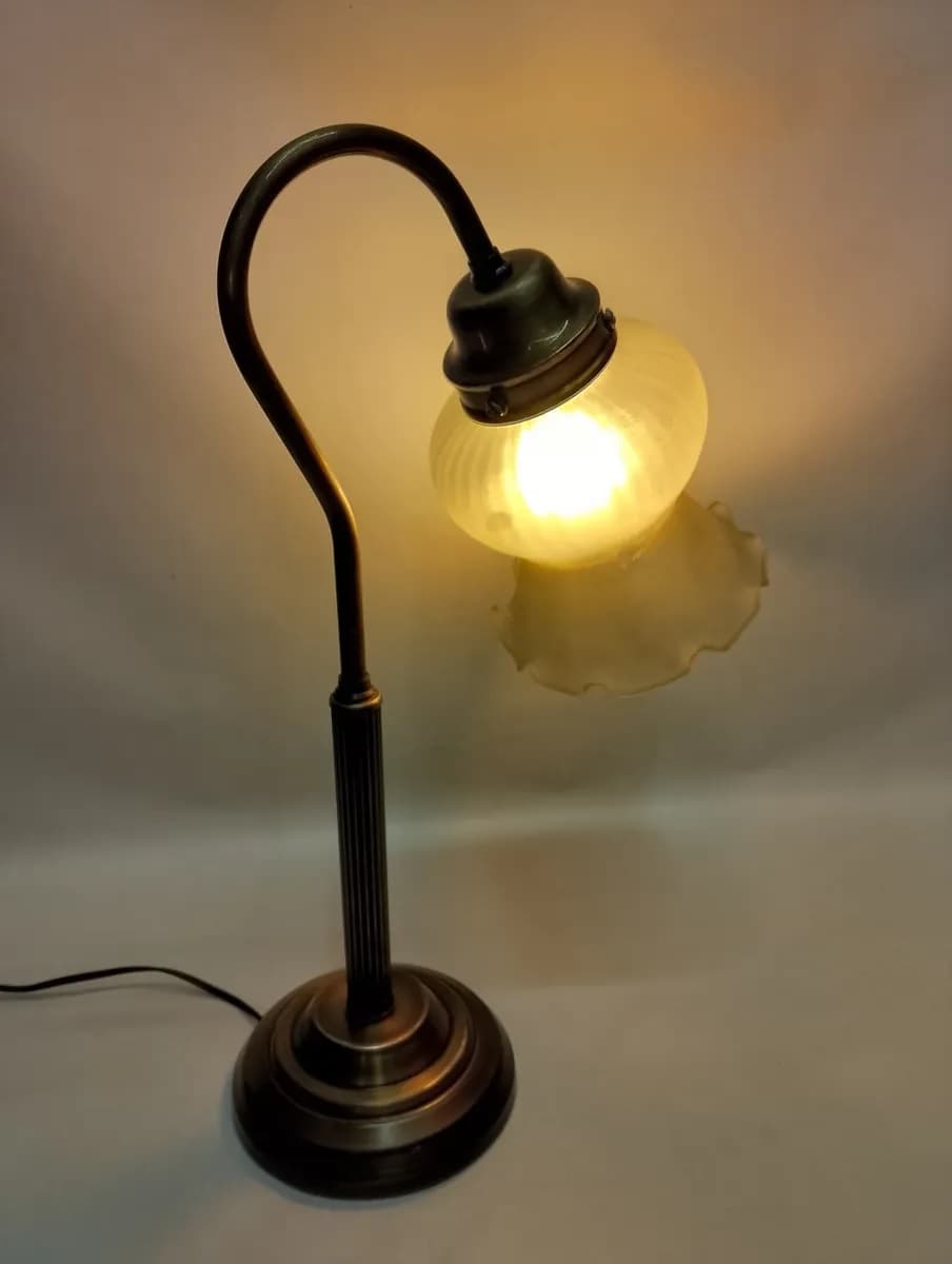 imagen de producto Lampara Mesa Antigua Deco 1950 Antimonio
