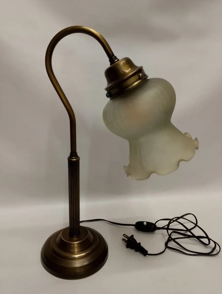imagen de producto Lampara Mesa Antigua Deco 1950 Antimonio