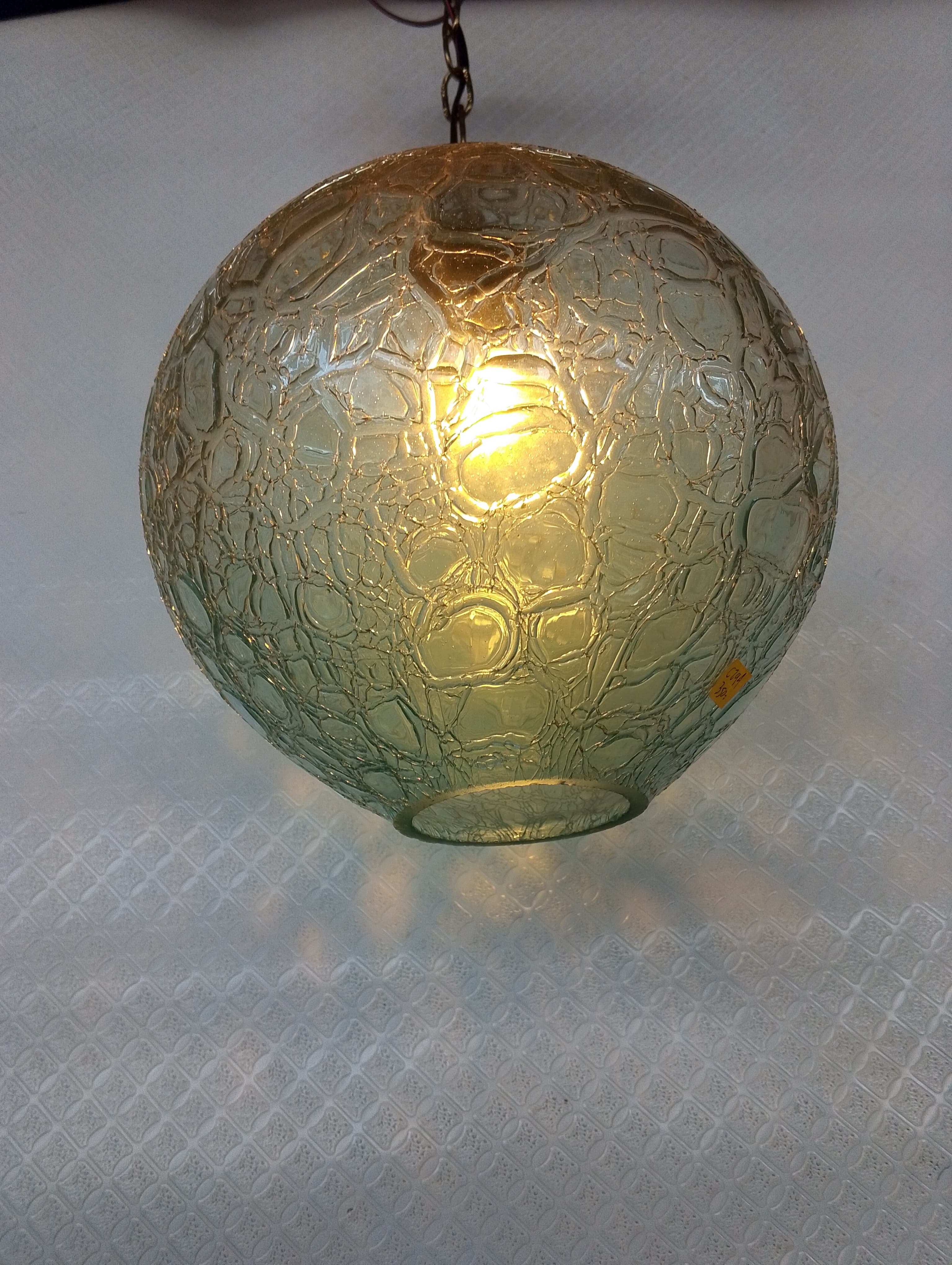 imagen de producto LAMPARA TECHO BOLA CRISTAL CRAQUELADO 