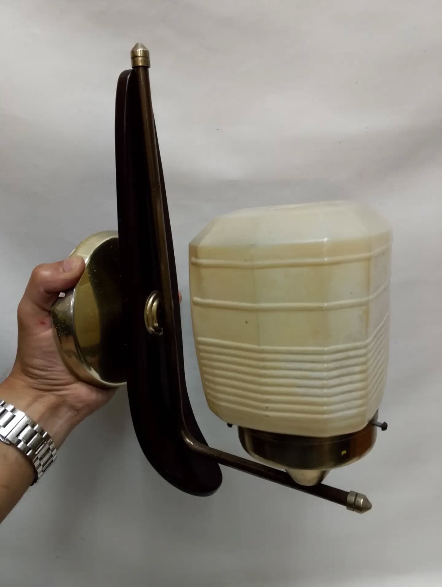 imagen de producto LAMPARA APLIQUE ANTIMONIO Y CRISTAL 