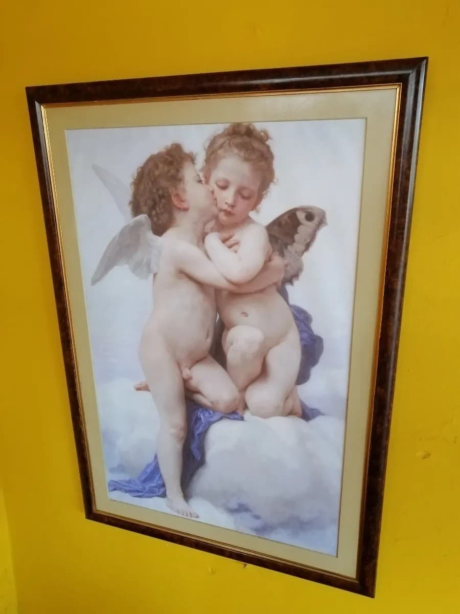 imagen de producto Cuadro Antiguo Ángeles Italy 1970 