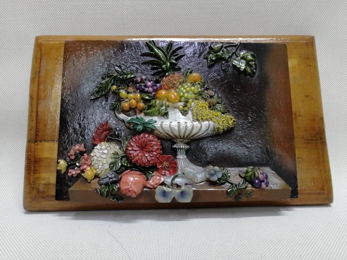 imagen de producto Cuadro Frutero 3d Marmolina Y Madera 