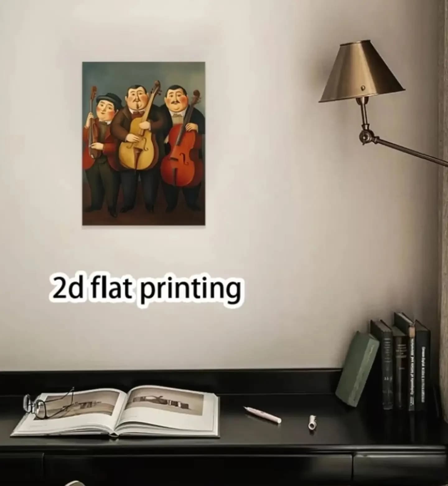 imagen de producto CUADRO ESTILO ANTIGUO LIENZOGRAFIA LOS MUSICOS 