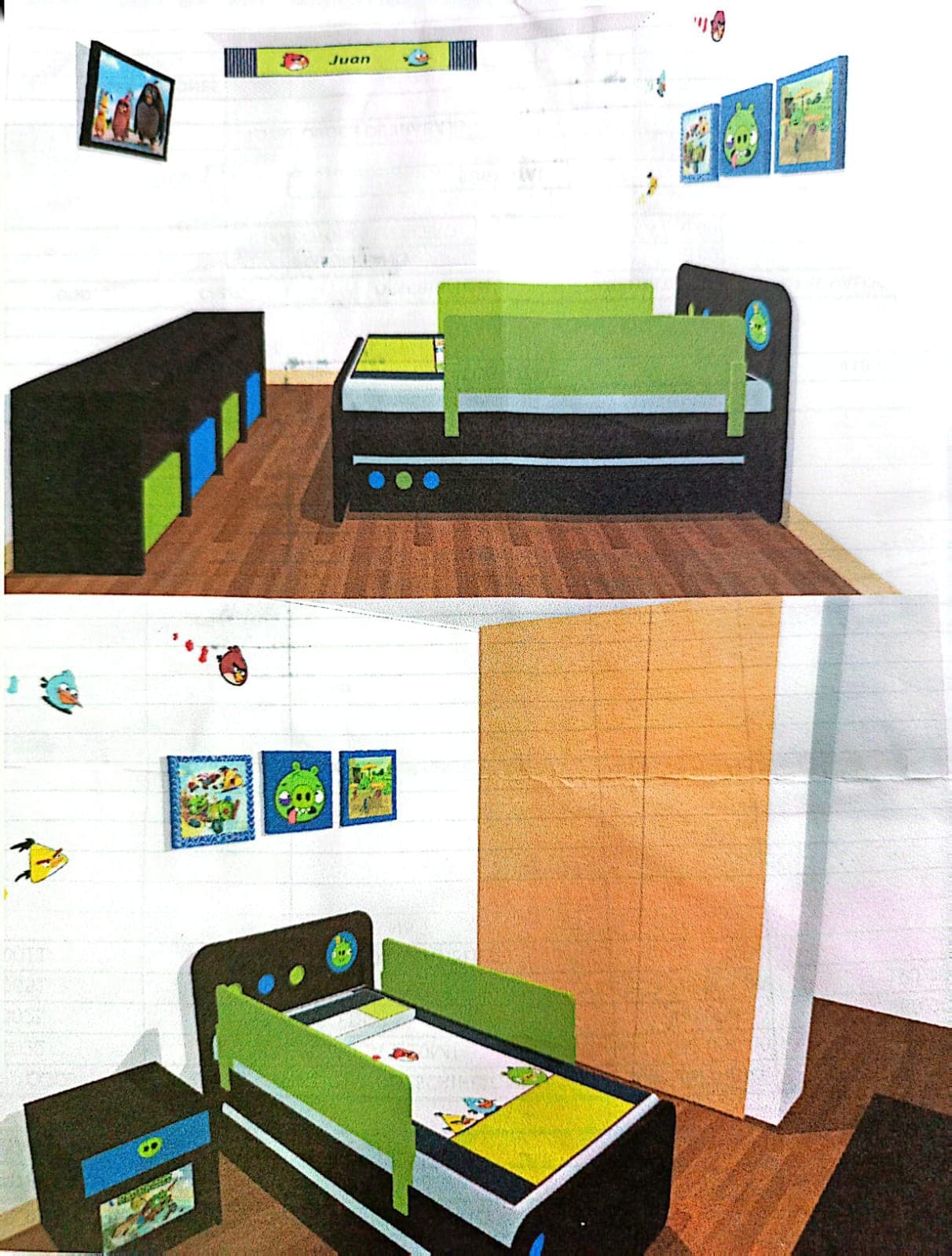 imagen de producto cama con cama auxiliar para niños