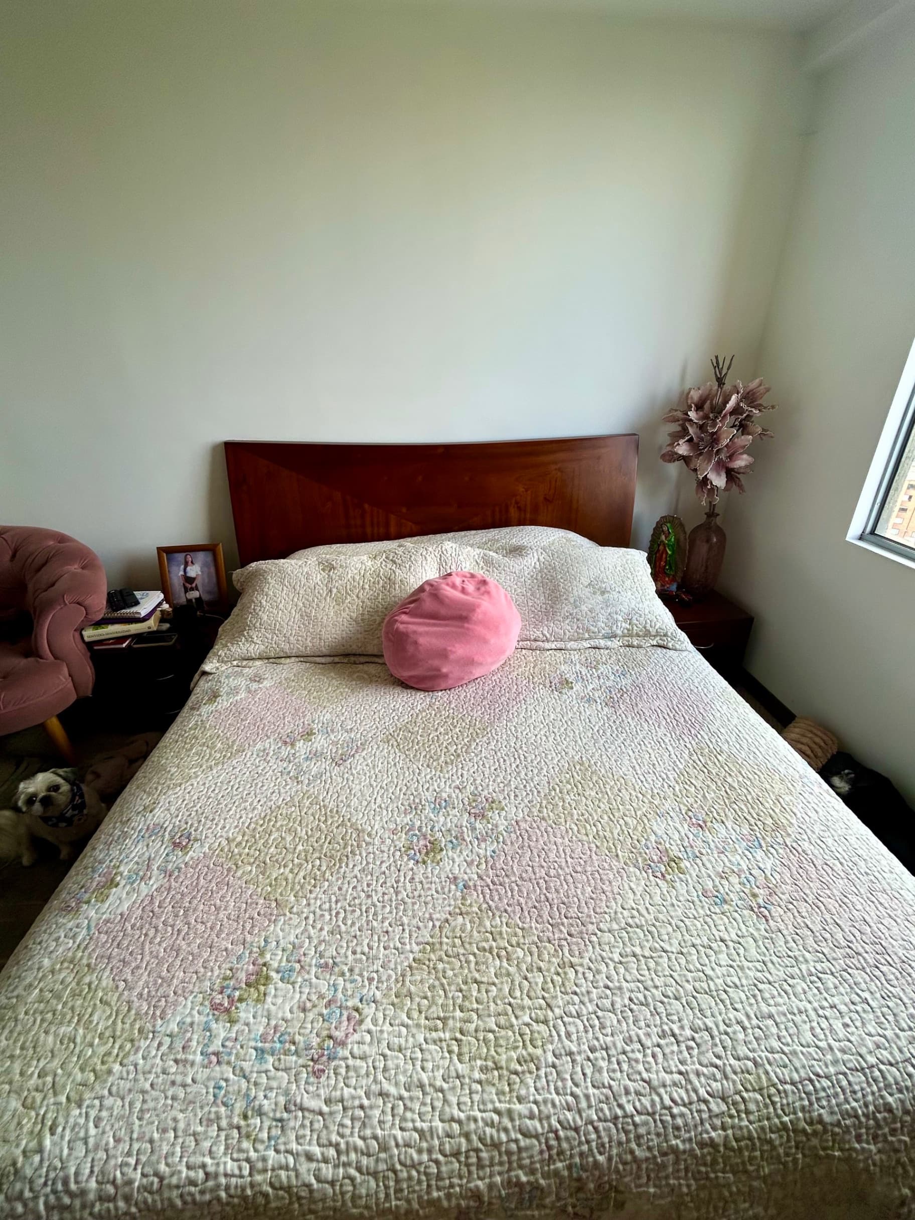 imagen de producto Juego de cuarto en madera cama doble con colchón