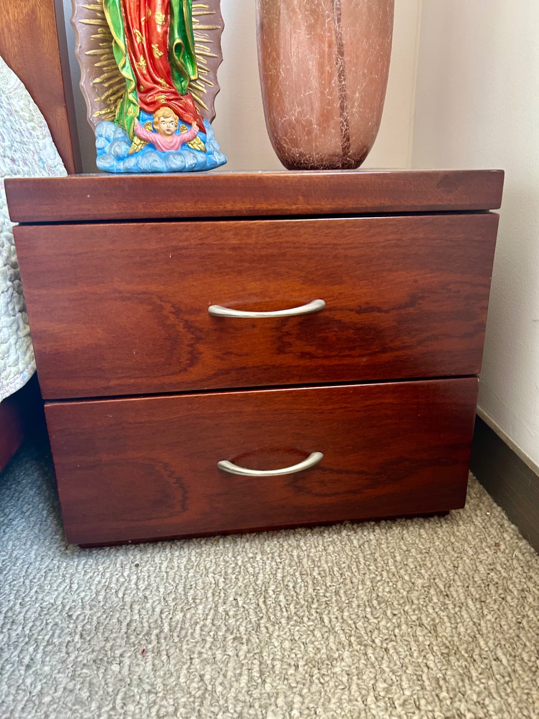 imagen de producto Juego de cuarto en madera cama doble con colchón