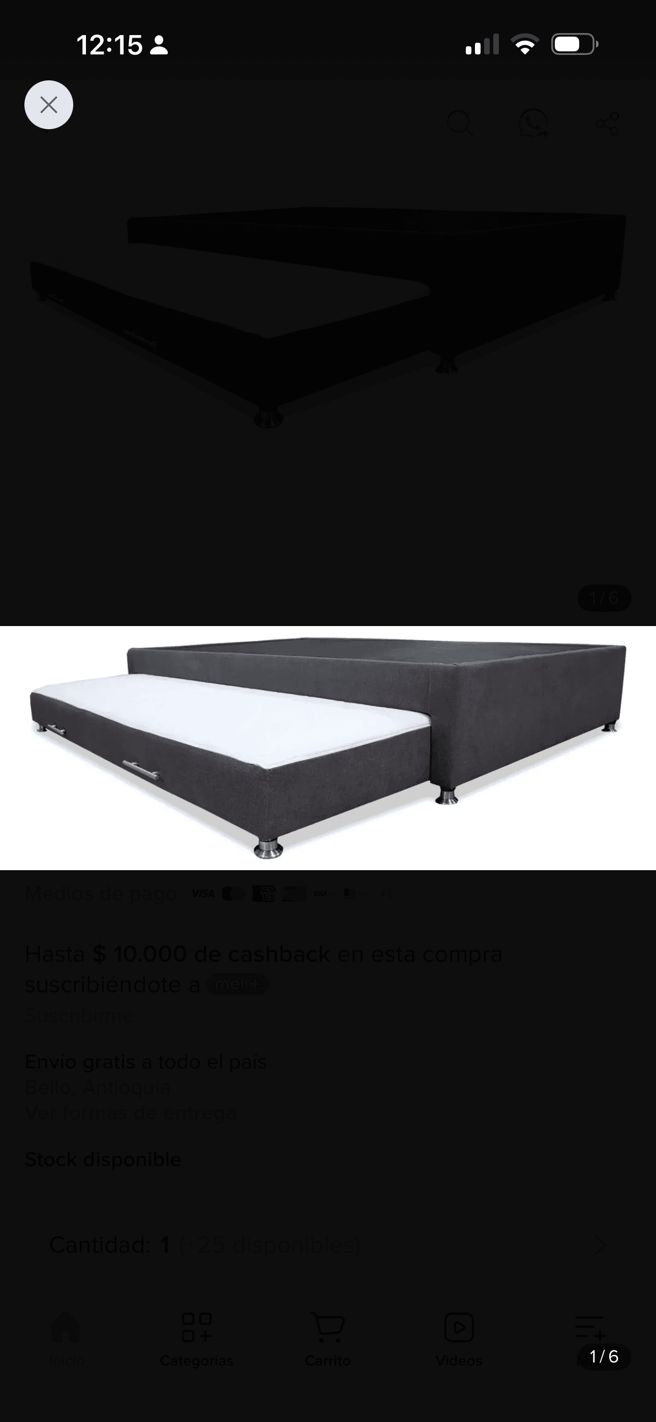 imagen de producto Cama tarima nido dobla + cama auxiliar
