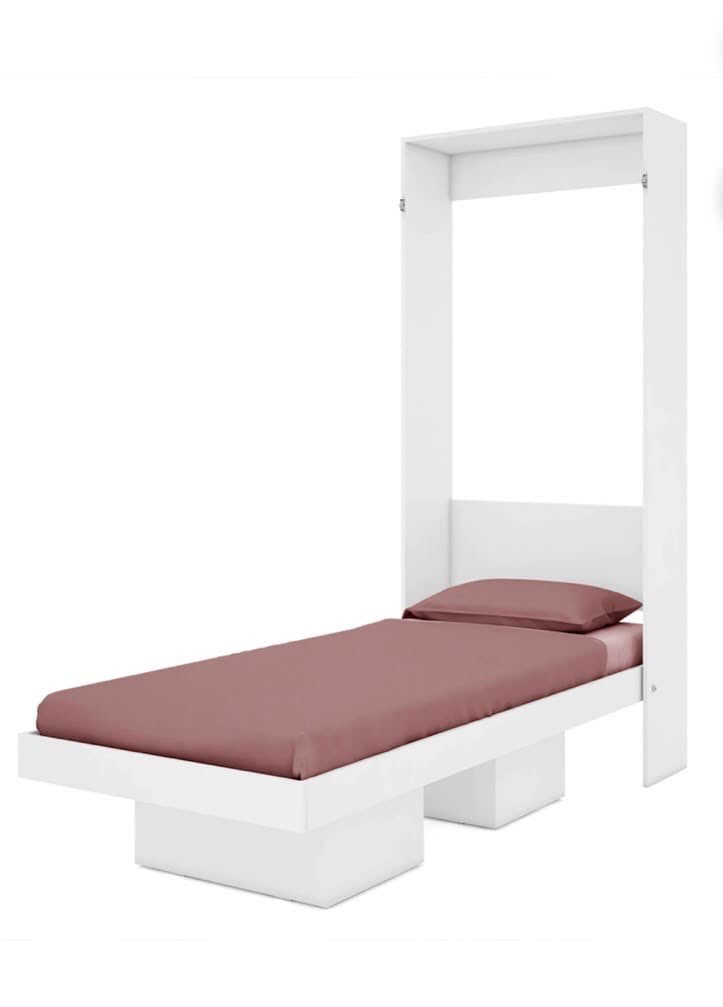 imagen de producto Cama sencilla plegable blanca, incluye colchón