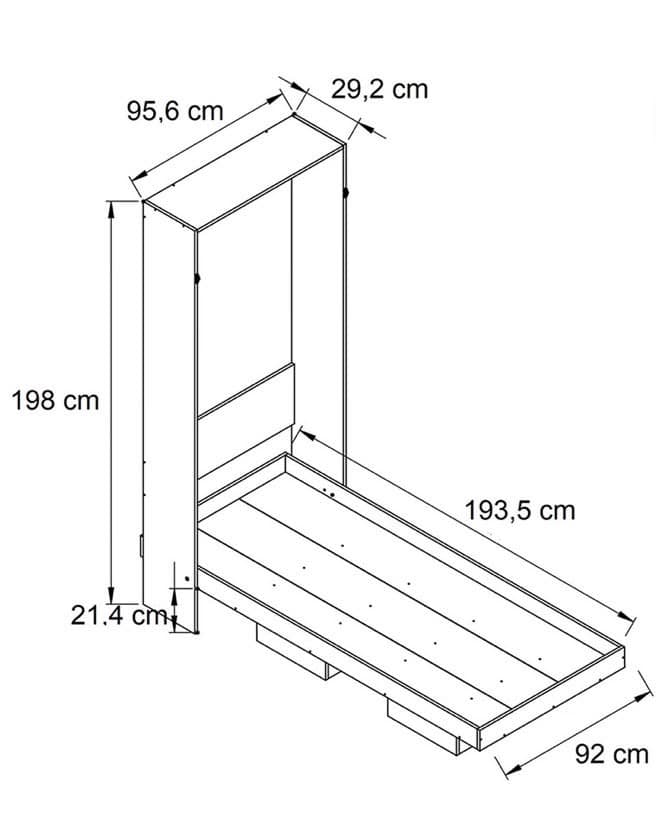 imagen de producto Cama sencilla plegable blanca, incluye colchón