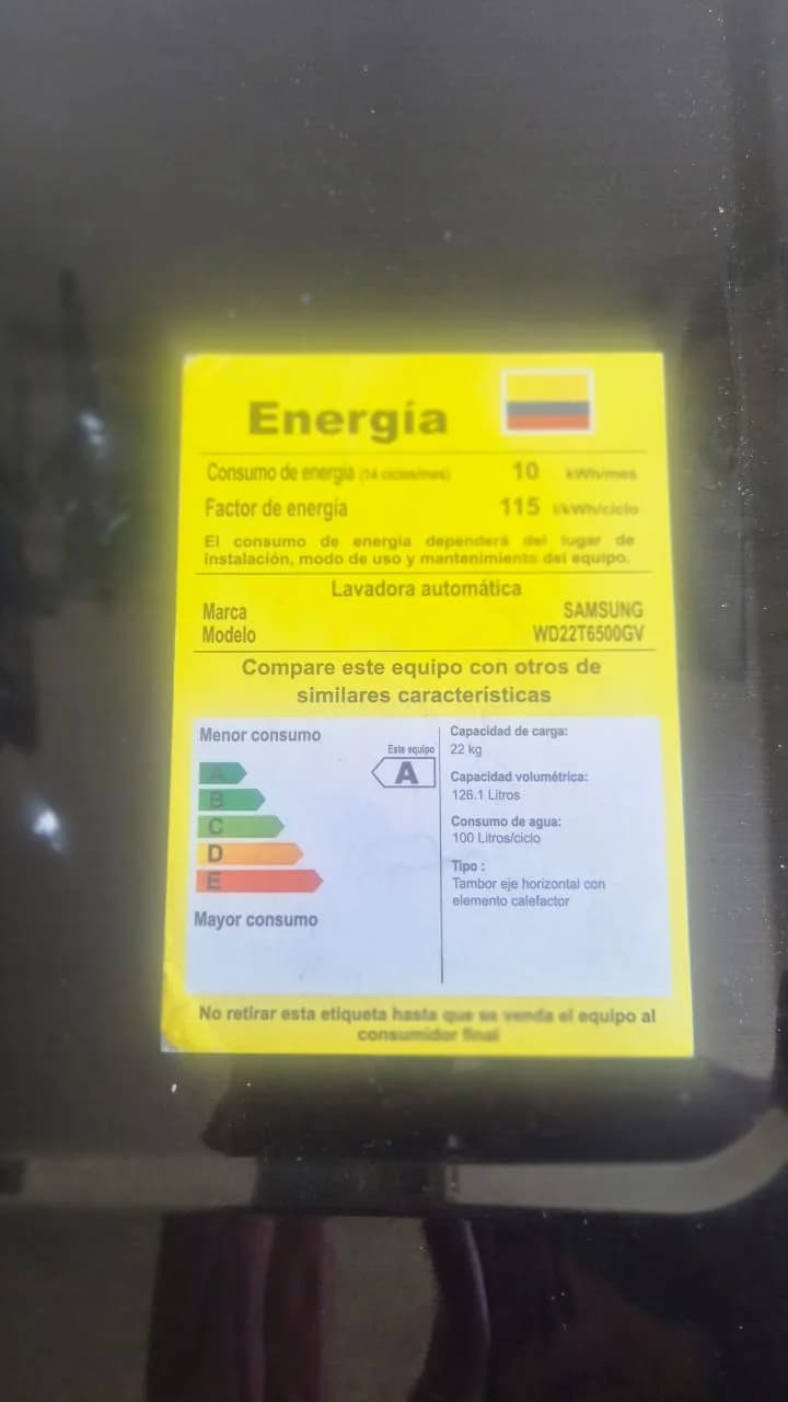 imagen de producto Lavadora secadora Samsung 22Kg