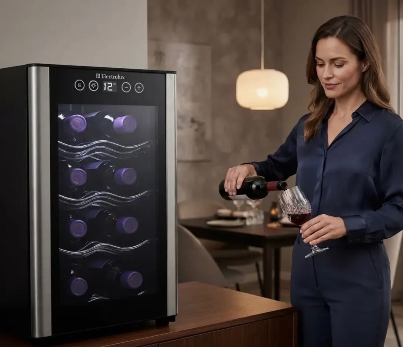imagen de producto Cava De Vino Electrolux 8 Botellas Negro