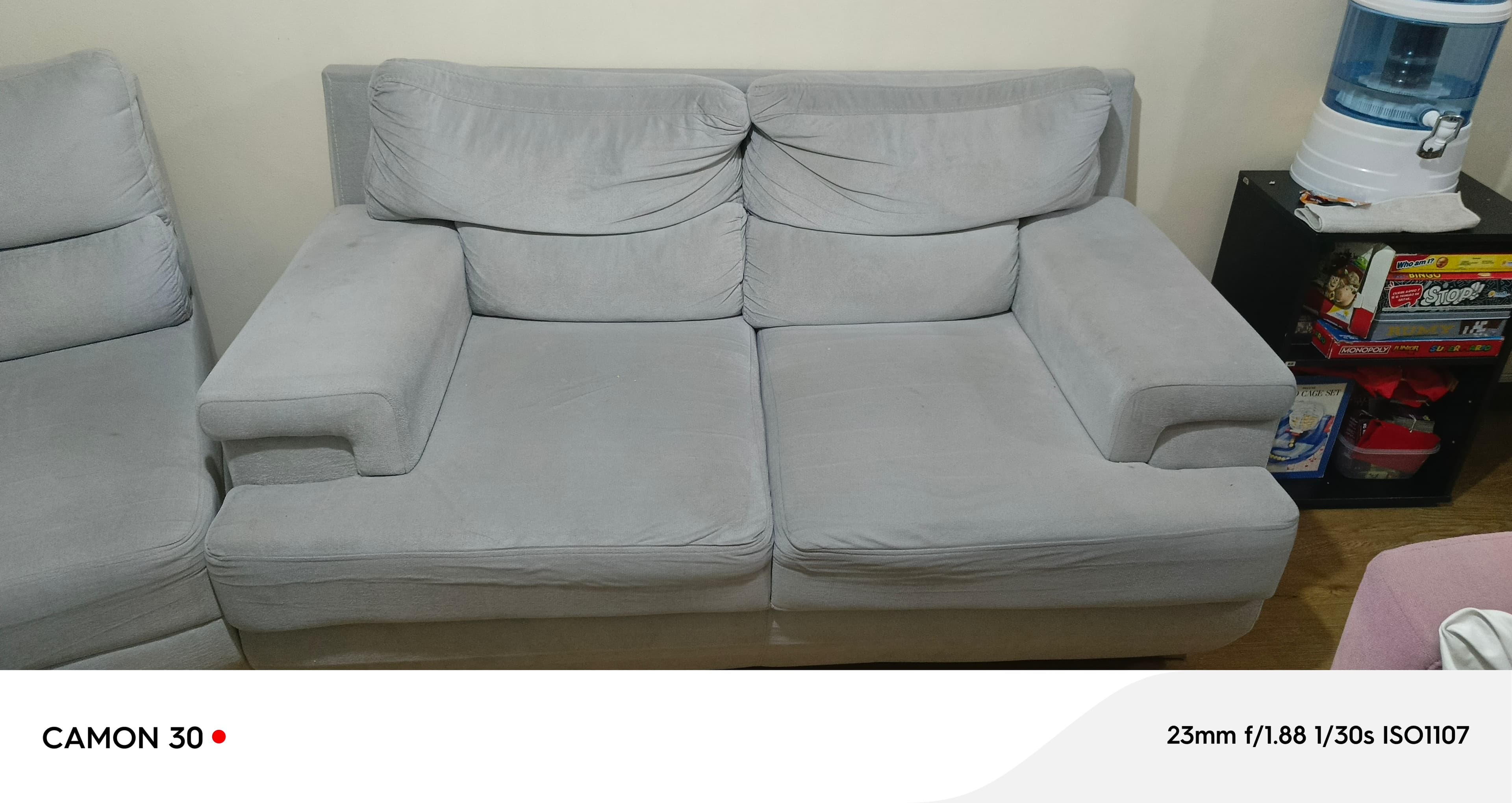 imagen de producto Sala con sofa de 2 puestos, silla y puf