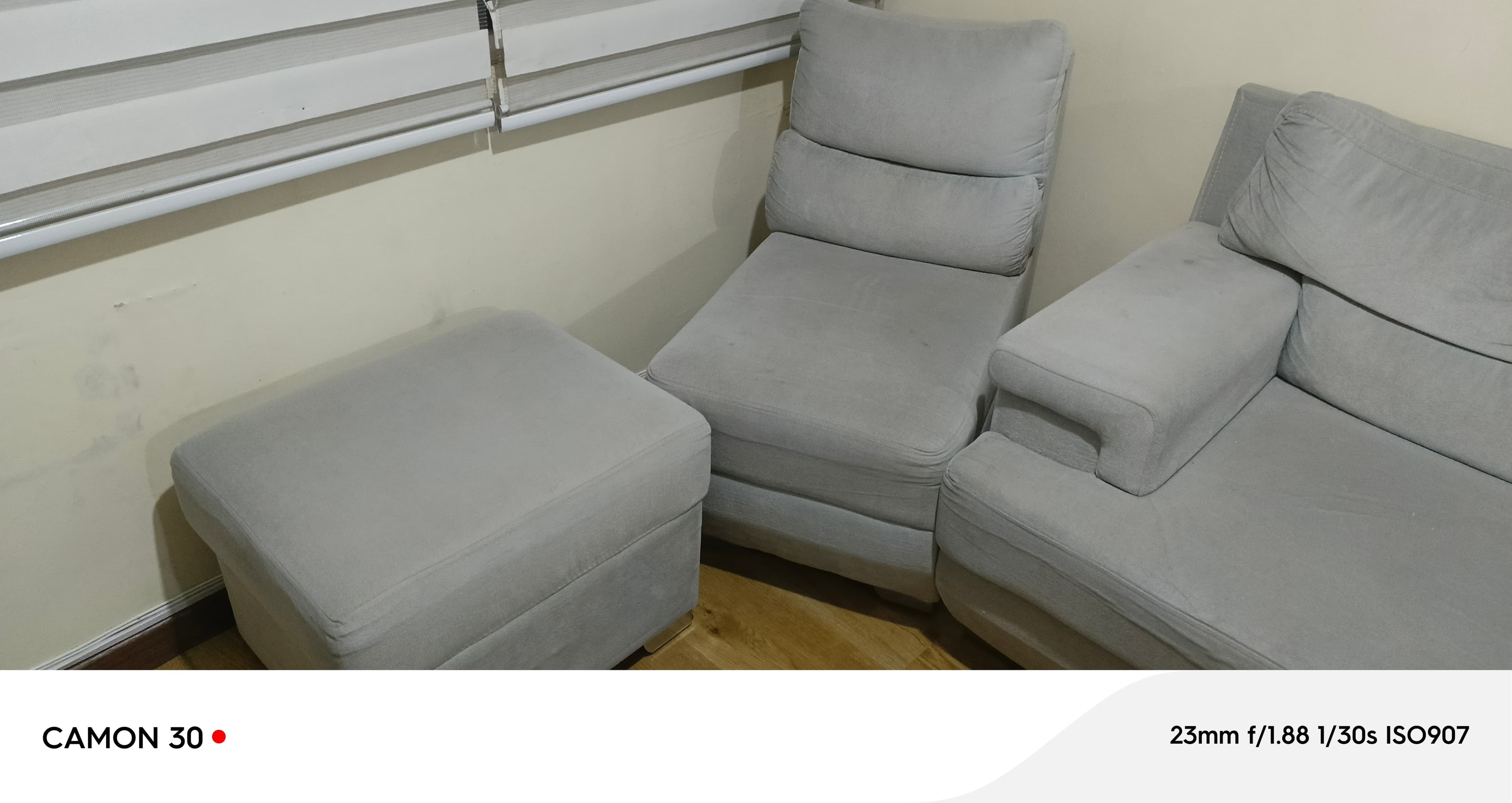 imagen de producto Sala con sofa de 2 puestos, silla y puf