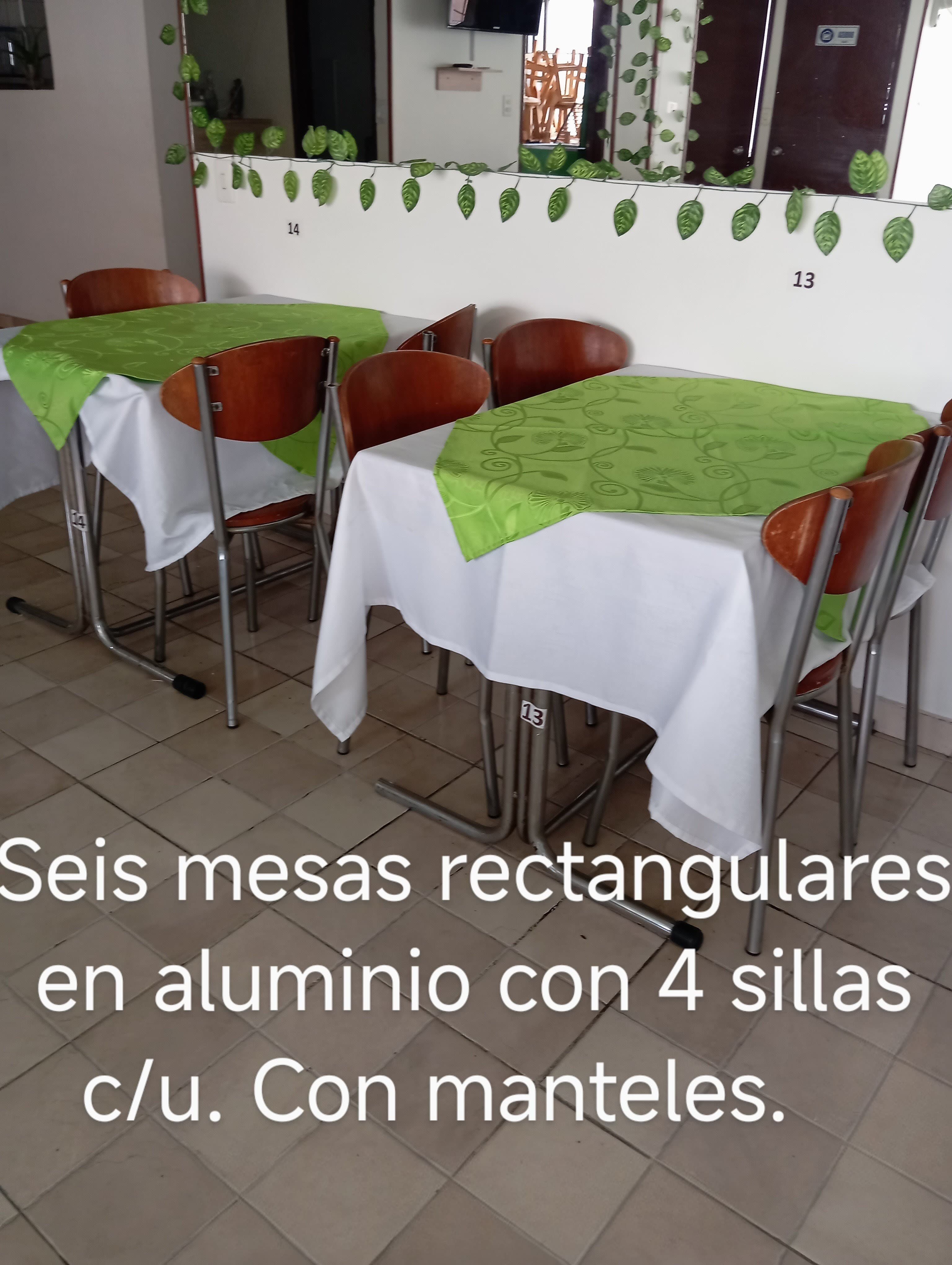 imagen de producto Mesas rectangulares aluminio y madera