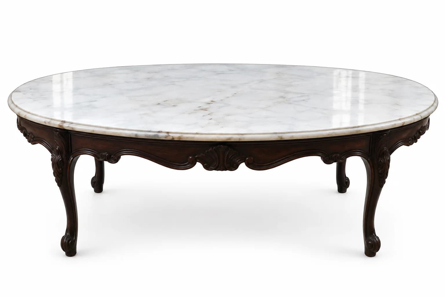 imagen de producto Mesa de Centro ovalada con cubierta de mármol