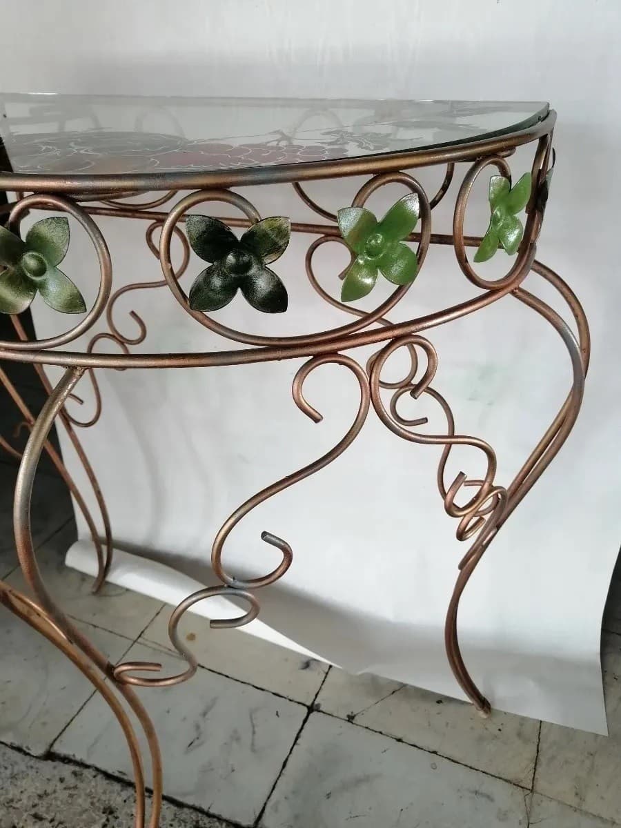 imagen de producto Mesa Antigua Usa Hierro Pintada Al Óleo