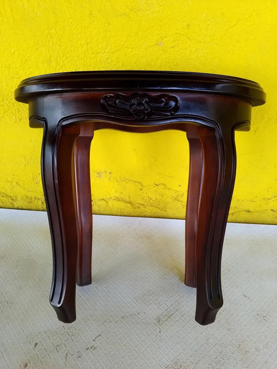 imagen de producto Mesa Auxiliar Antigua Luis Xv Cedro