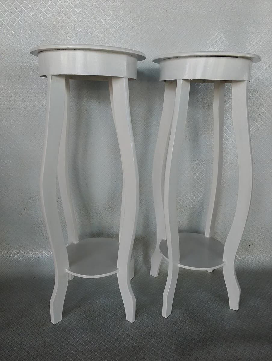 imagen de producto Mesa Columna Redonda Auxiliar Blanca