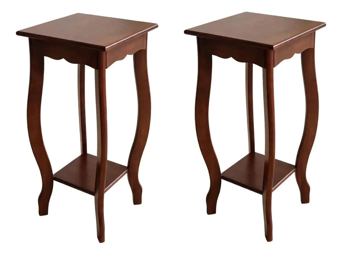 imagen de producto Mesa Columna Cuadrada Auxiliar Madera Wengue
