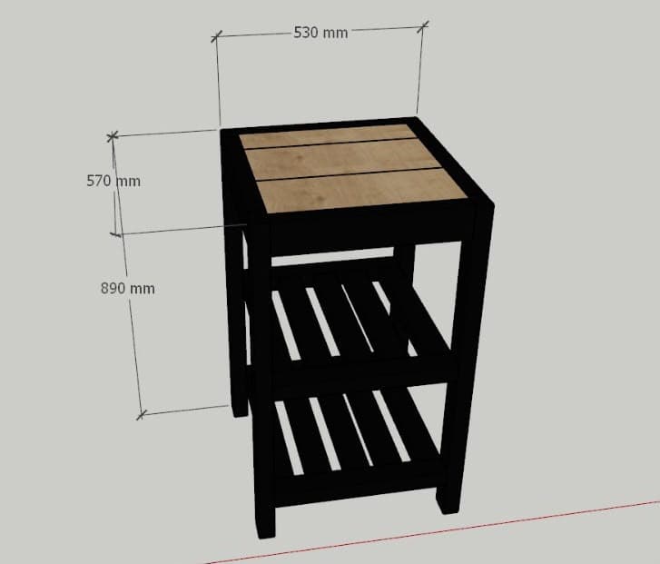 imagen de producto Mesa Auxiliar 2 cabinas